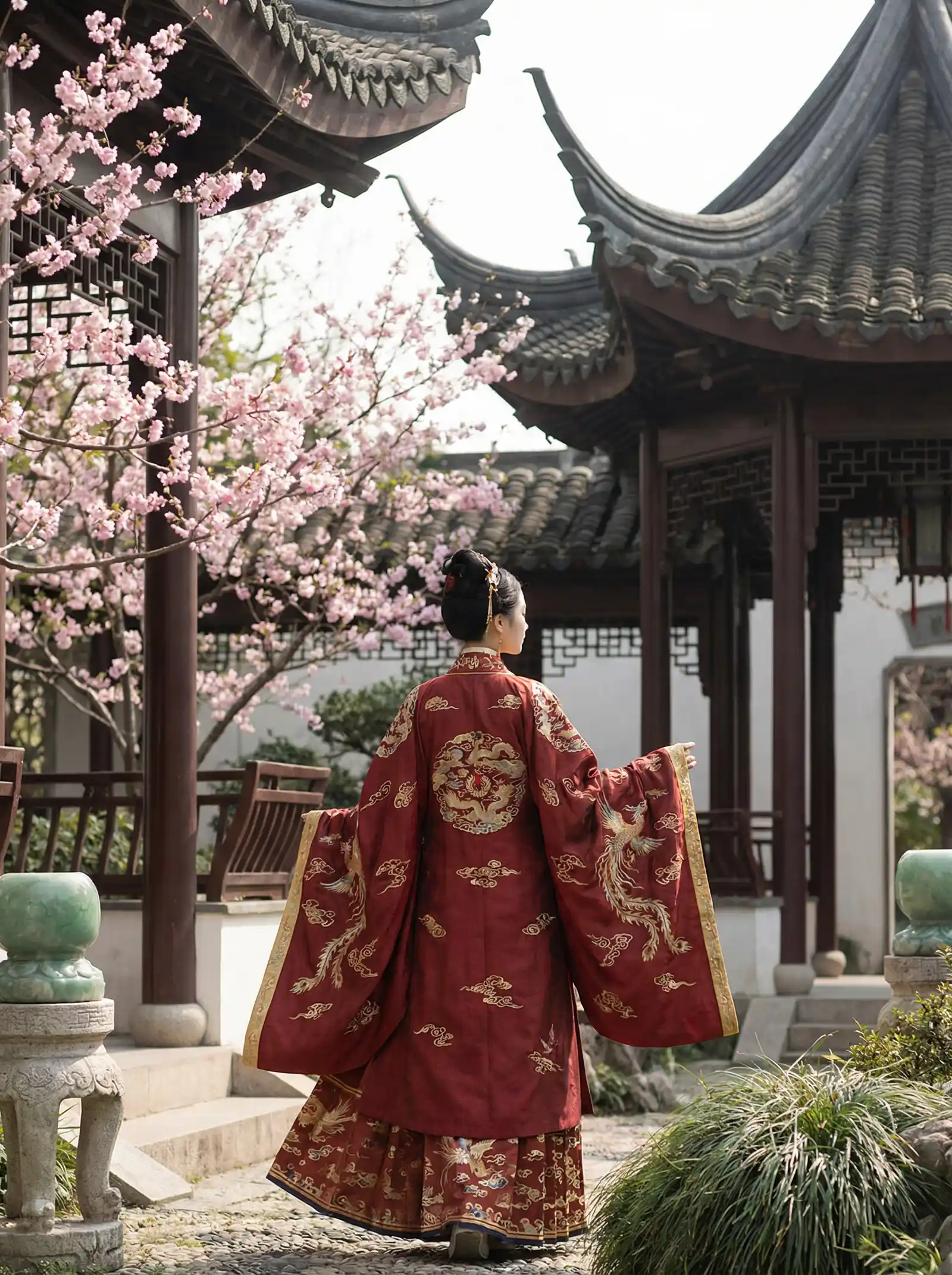 商用豆浆机价格 明制汉服红色凤凰刺绣